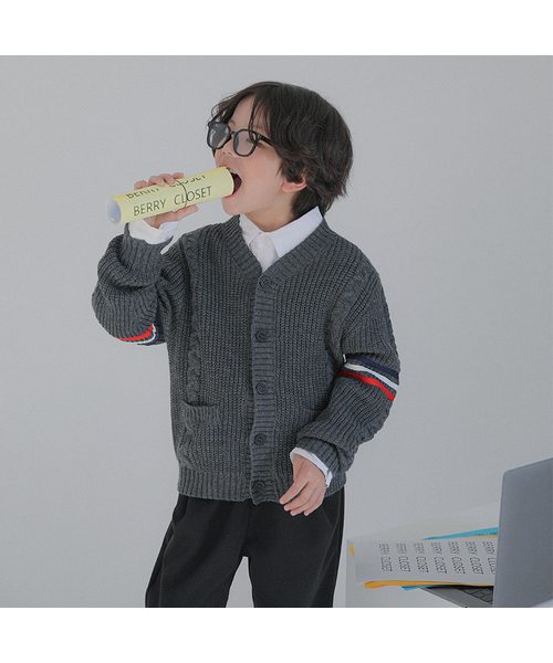 BERRYCLOSET(ベリークローゼット)の「トムスブリッジカーディガン(カーディガン/ボレロ・レディース・ネイビー/チャコール・13号/5号/17号/09号)」の1枚目の写真