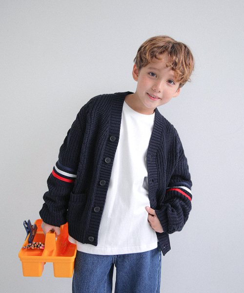 BERRYCLOSET(ベリークローゼット)の「トムスブリッジカーディガン(カーディガン/ボレロ・レディース・ネイビー/チャコール・13号/5号/17号/09号)」の3枚目の写真