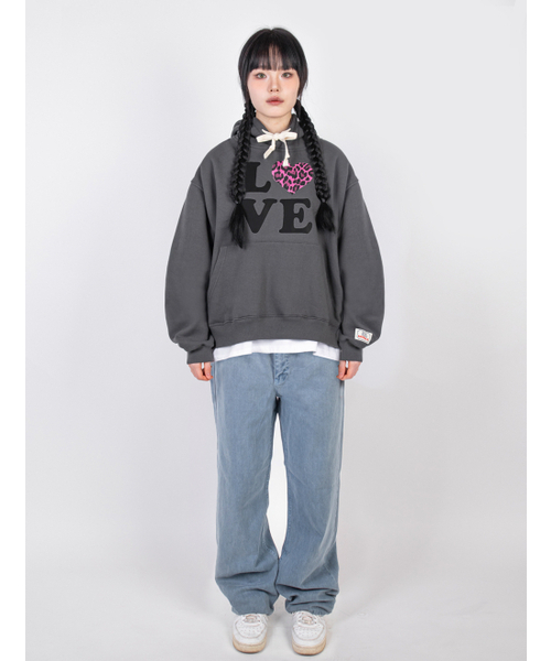 KATRINA K(カトリーナケイ)の「ラブピンクレオパードクロップフードTシャツ-4color(パーカー・レディース・ブラック/その他2/その他3/オートミール/チャコール・FREE)」の11枚目の写真