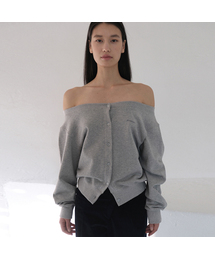 ECOMMAE（イコンマイ）の「WIDE-NECK CARDIGAN (GRAY)（カーディガン/ボレロ）」