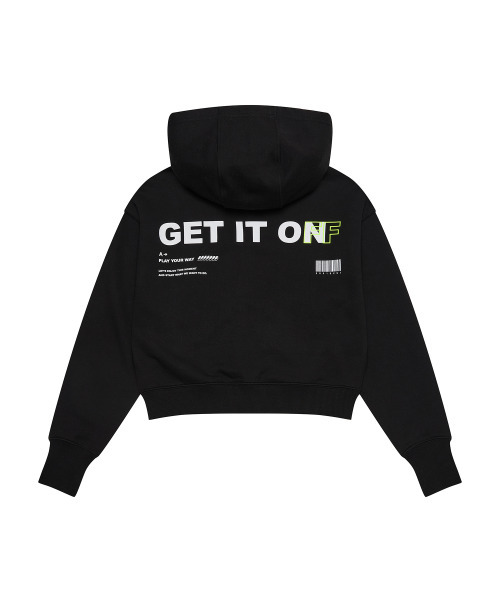GET IT ON（ゲットイットオン）の「シグニチャー2WAYフードジップアップウィメンズ_ブラック（パーカー・レディース・その他・F）」の4枚目の写真