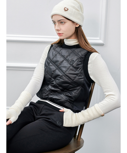 NITINA(ニティナ)の「ダイヤキルティングベストBK(ベスト・レディース・ブラック・SMALL/MEDIUM/LARGE)」の1枚目の写真