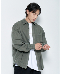 PSSHOPPER（ピーエスショッパ）の「Pigment High-Density Damage Shirt [Khaki]（シャツ/ブラウス）」