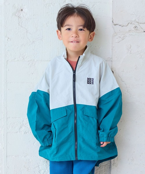 ナイロンジャケット、ユニフォームセット ナイロンビッグポケットバイカラージャケット/セットアップ可