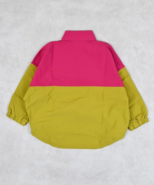 ナイロンビッグポケットバイカラージャケット/セットアップ可