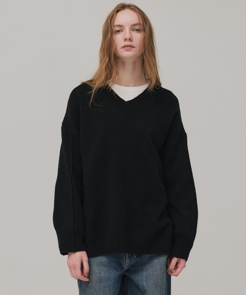 セール】ラムウールVネックニット（ニット/セーター）｜PUBLIC TOKYO