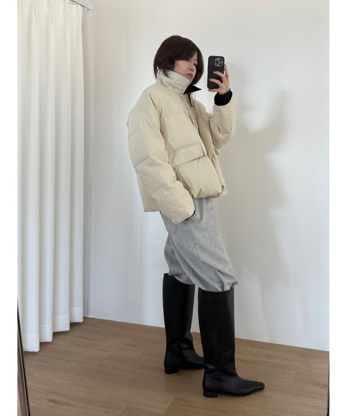 Didot.showroom（ディドット ショールーム）の「【DIDOT.】ワイドシャフトロングブーツ（ブーツ・レディース・ブラック・24cm/23.5cm/22.5cm/25cm/23cm/24.5cm）」の5枚目の写真