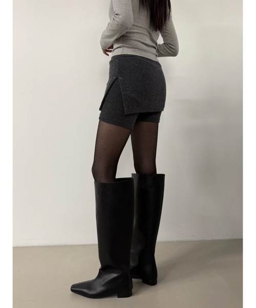 Didot.showroom（ディドット ショールーム）の「【DIDOT.】ワイドシャフトロングブーツ（ブーツ・レディース・ブラック・24cm/23.5cm/22.5cm/25cm/23cm/24.5cm）」の9枚目の写真