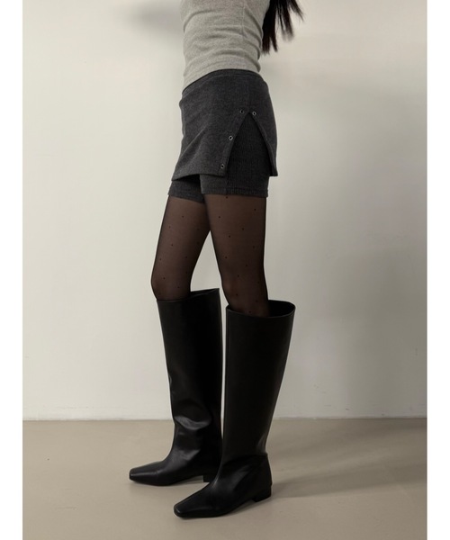 Didot.showroom（ディドット ショールーム）の「【DIDOT.】ワイドシャフトロングブーツ（ブーツ・レディース・ブラック・24cm/23.5cm/22.5cm/25cm/23cm/24.5cm）」の10枚目の写真