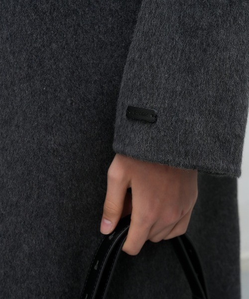 GENERAL IDEA（ジェネラルアイデア）の「【GENERAL IDEA】ハンドメイドショールカラーロングコート / HANDMADE SHAWL COLLAR LONG COAT（チェスターコート・レディース・ブラウン/チャコール・L/M/S）」の5枚目の写真