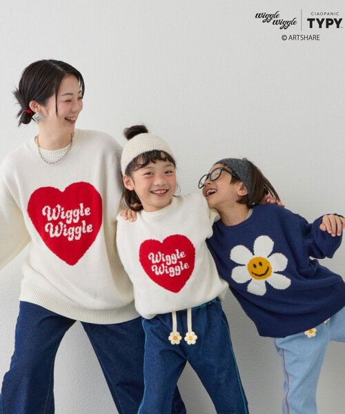うちの子セーター WIGGLE WIGGLE（ウィグルウィグル）の「【KIDS】【wigglewiggle