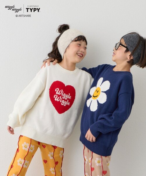 KIDS】【wigglewiggle】《ユニセックス》柄ジャガードニット（ニット