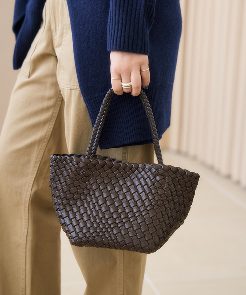 VELETTO（ベレット）の「VELETTO / ベレット 別注 MESH POACH BAG（トートバッグ・レディース・アイボリー/ブラウン・FREE）」の8枚目の写真