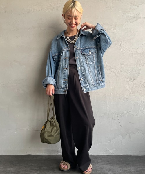 Levi's（リーバイス）の「[LEVI’S/リーバイス] 90’s トラッカーデニムジャケット（デニムジャケット・レディース・ライトインディゴブルー/ブラック・S）」の11枚目の写真