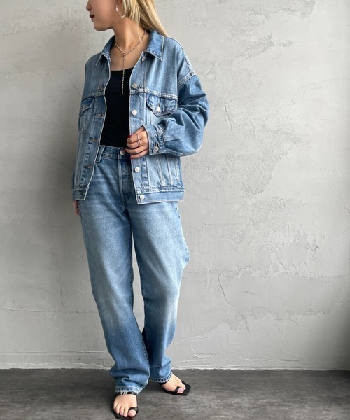 Levi's（リーバイス）の「[LEVI’S/リーバイス] 90’s トラッカーデニムジャケット（デニムジャケット・レディース・ライトインディゴブルー/ブラック・S）」の12枚目の写真