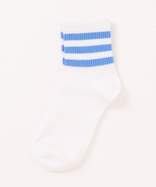 Bling Leads（ブリングリーズ）の「【Blss】【Bling　Leads】スポーツソックス　ライン入靴下（シューズ小物/雑貨・レディース・ブラック/レッド/ブルー/トリコロール・FREE）」の3枚目の写真