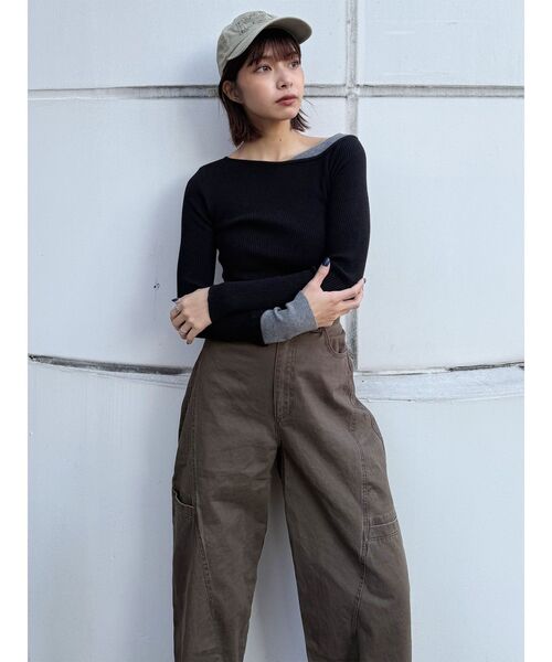 MURUA(ムルーア)の「パッチポケットバレルレッグパンツ(その他パンツ・レディース・カーキ/ブラウン・2/1)」の10枚目の写真