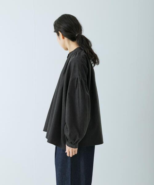 かぐれ（カグレ）の「ドットコーデュロイブラウス（シャツ/ブラウス・レディース・ブラック/チャコールグレー・FREE）」の10枚目の写真