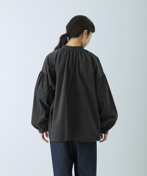 かぐれ（カグレ）の「ドットコーデュロイブラウス（シャツ/ブラウス・レディース・ブラック/チャコールグレー・FREE）」の11枚目の写真