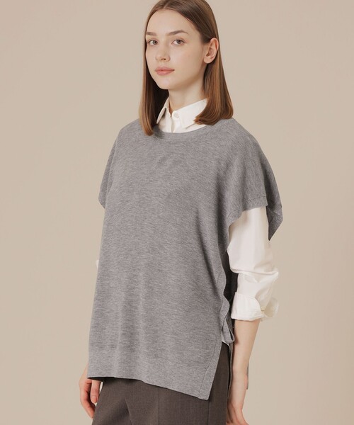 MACKINTOSH LONDON（マッキントッシュ ロンドン）の「2WAYストリングウールニットジレ（ベスト・レディース・グレー系その他2/ベージュ・FREE）」の3枚目の写真