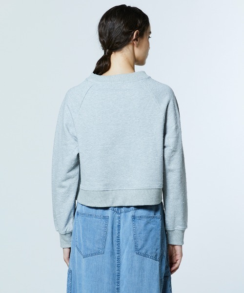 DOUBLE STANDARD CLOTHING(ダブルスタンダードクロージング)の「コットンネップ裏毛プルオーバー(スウェット・レディース・オフホワイト/ライトグレー・FREE)」の4枚目の写真
