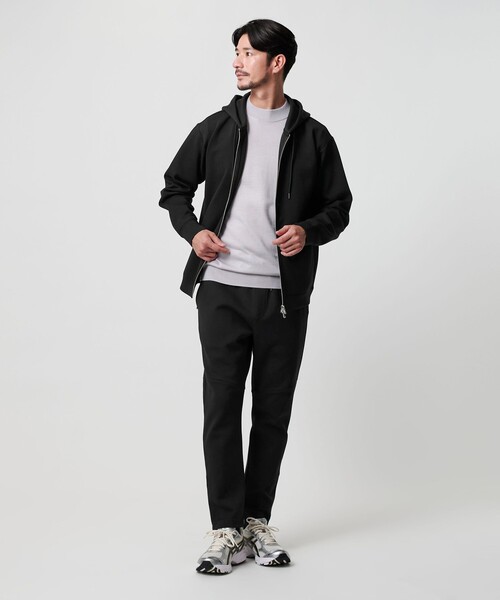 BEAUTY&YOUTH UNITED ARROWS(ビューティーアンドユースユナイテッドアローズ)の「【WEB限定 WARDROBE SMART】ダブルニット ジップパーカー/セットアップ対応【抗菌・防臭】(パーカー・メンズ・ダークグレー/ブラック/オリーブ/グレー・S/M/L/XL)」の5枚目の写真