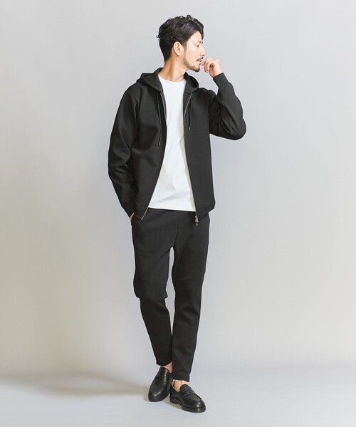 BEAUTY&YOUTH UNITED ARROWS(ビューティーアンドユースユナイテッドアローズ)の「【WEB限定 WARDROBE SMART】ダブルニット ジップパーカー/セットアップ対応【抗菌・防臭】(パーカー・メンズ・ダークグレー/ブラック/オリーブ/グレー・S/M/L/XL)」の8枚目の写真