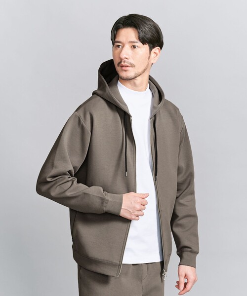 BEAUTY&YOUTH UNITED ARROWS(ビューティーアンドユースユナイテッドアローズ)の「【WEB限定 WARDROBE SMART】ダブルニット ジップパーカー/セットアップ対応【抗菌・防臭】(パーカー・メンズ・ダークグレー/ブラック/オリーブ/グレー・S/M/L/XL)」の11枚目の写真