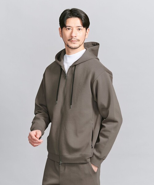 BEAUTY&YOUTH UNITED ARROWS(ビューティーアンドユースユナイテッドアローズ)の「【WEB限定 WARDROBE SMART】ダブルニット ジップパーカー/セットアップ対応【抗菌・防臭】(パーカー・メンズ・ダークグレー/ブラック/オリーブ/グレー・S/M/L/XL)」の13枚目の写真