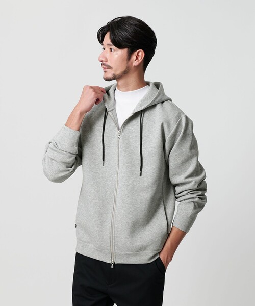 BEAUTY&YOUTH UNITED ARROWS(ビューティーアンドユースユナイテッドアローズ)の「【WEB限定 WARDROBE SMART】ダブルニット ジップパーカー/セットアップ対応【抗菌・防臭】(パーカー・メンズ・ダークグレー/ブラック/オリーブ/グレー・S/M/L/XL)」の16枚目の写真