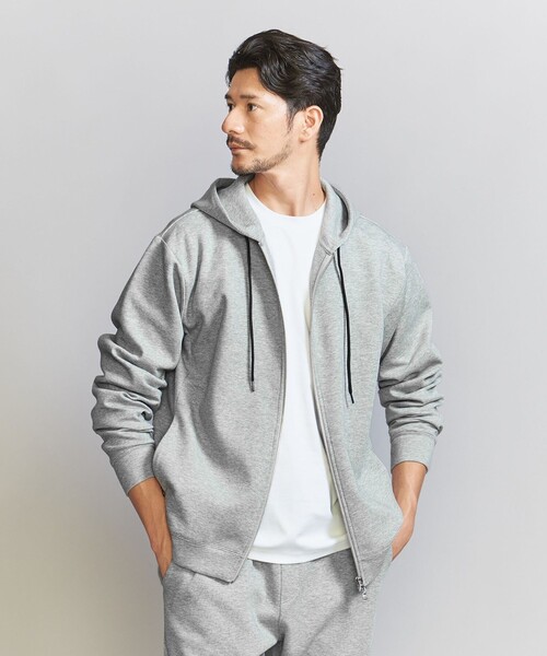 BEAUTY&YOUTH UNITED ARROWS(ビューティーアンドユースユナイテッドアローズ)の「【WEB限定 WARDROBE SMART】ダブルニット ジップパーカー/セットアップ対応【抗菌・防臭】(パーカー・メンズ・ダークグレー/ブラック/オリーブ/グレー・S/M/L/XL)」の19枚目の写真