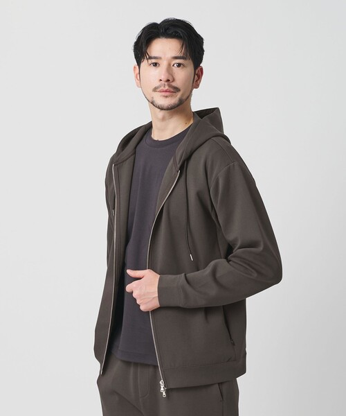 WEB限定 WARDROBE SMART】ダブルニット ジップパーカー/セットアップ
