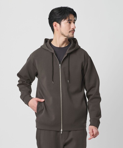 WEB限定 WARDROBE SMART】ダブルニット ジップパーカー/セットアップ