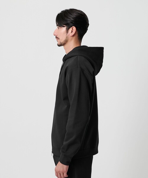 BEAUTY&YOUTH UNITED ARROWS（ビューティーアンドユースユナイテッドアローズ）の「【WEB限定 WARDROBE SMART】ダブルニット ジップパーカー/セットアップ対応【抗菌・防臭】（パーカー・メンズ・ダークグレー/ブラック/オリーブ/グレー・S/M/L/XL）」の9枚目の写真