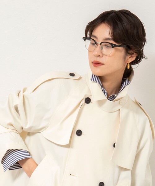 NOLLEY’S（ノーリーズ）の「NMPウォッシャブルショートトレンチコート（ブルゾン・レディース・ベージュ/オフホワイト・M）」の13枚目の写真