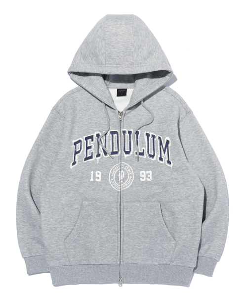 Pendulum(ペンデュラム)の「サークルアーチロゴフードジップアップ LP4TU886_MELANGE GREY(パーカー・メンズ・その他・90/100/95/105)」の1枚目の写真
