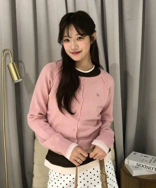 (ゆ・ω・き) セール】ネップニット ショートカーディガン【585129】（カーディガン