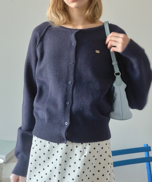 Birthday room（バースデイルーム）の「Uネックニットカラーカーディガン/U-neck knit color cardigan（カーディガン/ボレロ・レディース・ピンク/ミント/ネイビー・FREE）」の10枚目の写真