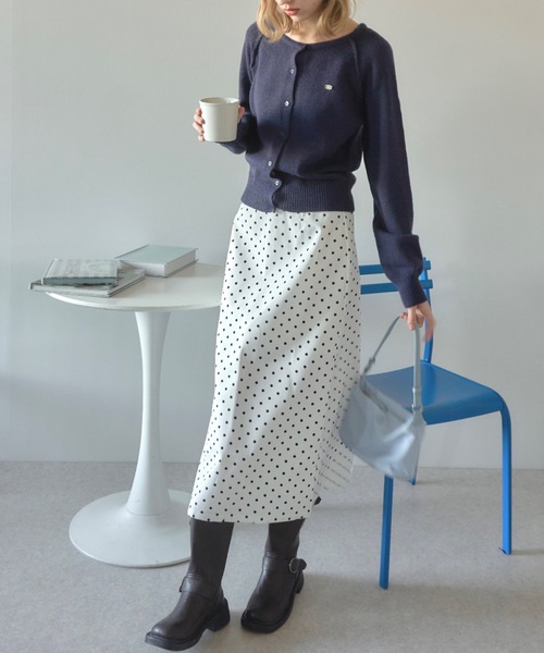 Birthday room（バースデイルーム）の「Uネックニットカラーカーディガン/U-neck knit color cardigan（カーディガン/ボレロ・レディース・ピンク/ミント/ネイビー・FREE）」の11枚目の写真