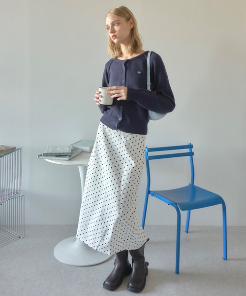 Birthday room（バースデイルーム）の「Uネックニットカラーカーディガン/U-neck knit color cardigan（カーディガン/ボレロ・レディース・ピンク/ミント/ネイビー・FREE）」の12枚目の写真