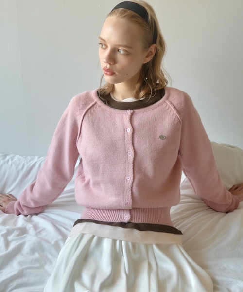 Birthday room（バースデイルーム）の「Uネックニットカラーカーディガン/U-neck knit color cardigan（カーディガン/ボレロ・レディース・ピンク/ミント/ネイビー・FREE）」の13枚目の写真