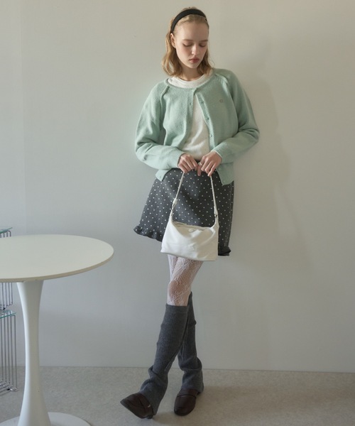 Birthday room（バースデイルーム）の「Uネックニットカラーカーディガン/U-neck knit color cardigan（カーディガン/ボレロ・レディース・ピンク/ミント/ネイビー・FREE）」の6枚目の写真