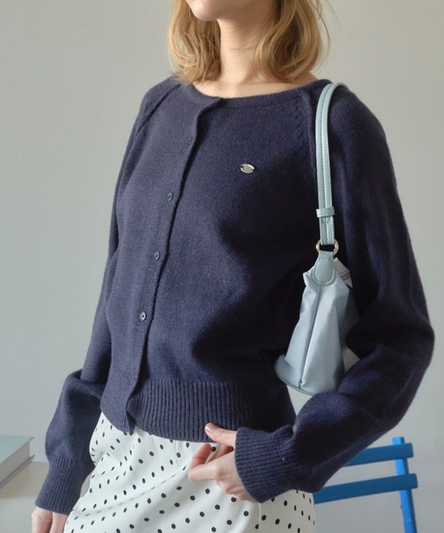 Birthday room（バースデイルーム）の「Uネックニットカラーカーディガン/U-neck knit color cardigan（カーディガン/ボレロ・レディース・ピンク/ミント/ネイビー・FREE）」の22枚目の写真