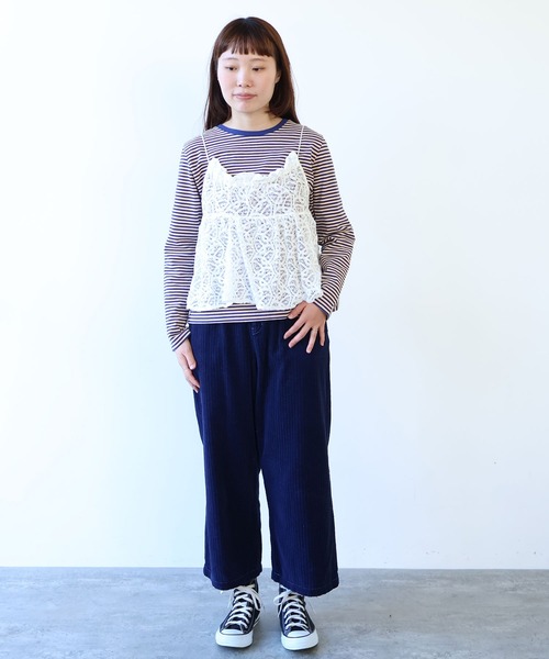 bulle de savon（ビュルデサボン）の「ランダムコール オーバーダイ パンツ（その他パンツ・レディース・ネイビー・FREE）」の6枚目の写真