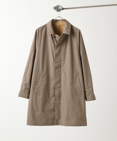 JOURNAL STANDARD（ジャーナルスタンダード）の「チェック リバーシブル ステンカラー コート（ステンカラーコート・メンズ・ネイビー/ベージュ・LARGE/MEDIUM）」の12枚目の写真