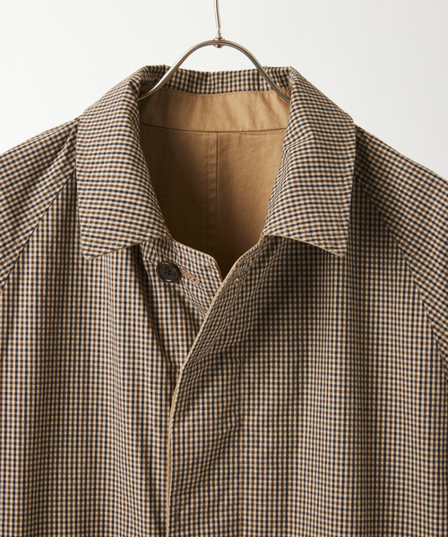 JOURNAL STANDARD（ジャーナルスタンダード）の「チェック リバーシブル ステンカラー コート（ステンカラーコート・メンズ・ネイビー/ベージュ・LARGE/MEDIUM）」の13枚目の写真