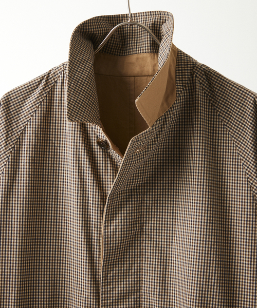 JOURNAL STANDARD（ジャーナルスタンダード）の「チェック リバーシブル ステンカラー コート（ステンカラーコート・メンズ・ネイビー/ベージュ・LARGE/MEDIUM）」の16枚目の写真