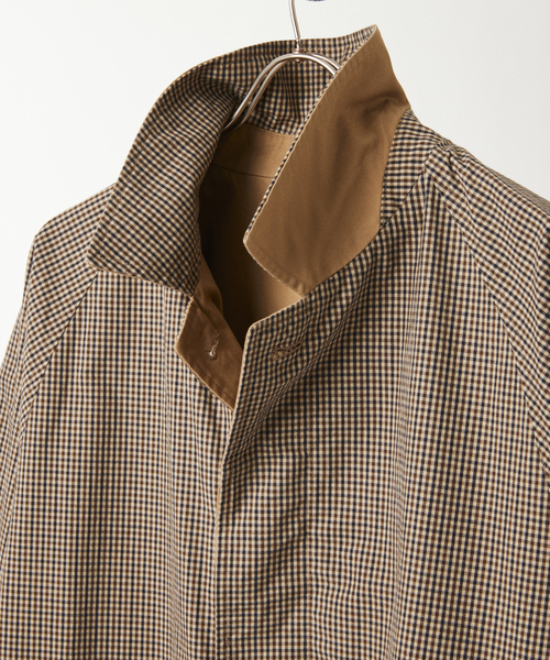 JOURNAL STANDARD（ジャーナルスタンダード）の「チェック リバーシブル ステンカラー コート（ステンカラーコート・メンズ・ネイビー/ベージュ・LARGE/MEDIUM）」の17枚目の写真