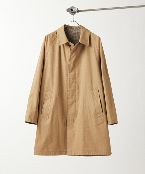 JOURNAL STANDARD（ジャーナルスタンダード）の「チェック リバーシブル ステンカラー コート（ステンカラーコート・メンズ・ネイビー/ベージュ・LARGE/MEDIUM）」の18枚目の写真