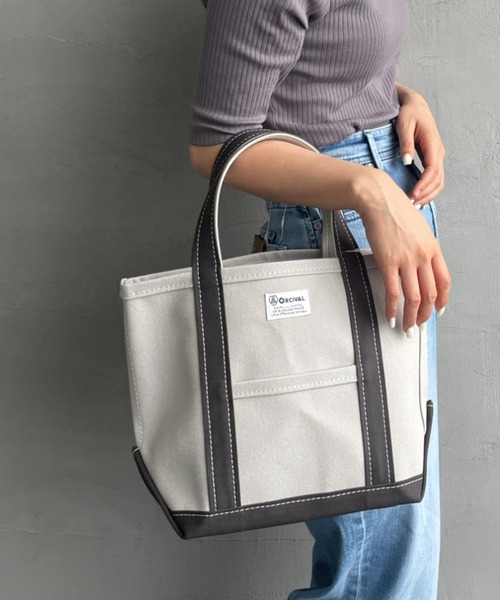 ORCIVAL（オーシバル）の「[ORCIVAL/オーシバル] キャンバストートバッグ（トートバッグ・レディース・グレー/ライトグレー/ライトベージュ/チャコールグレー・ONE SIZE）」の3枚目の写真